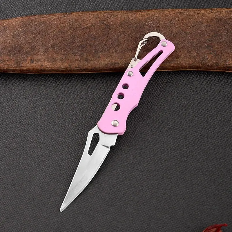 Mini Pocket Knife Keychain Portable Folding Self Defense Tactical Knife*