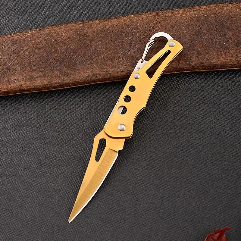 Mini Pocket Knife Keychain Portable Folding Self Defense Tactical Knife*