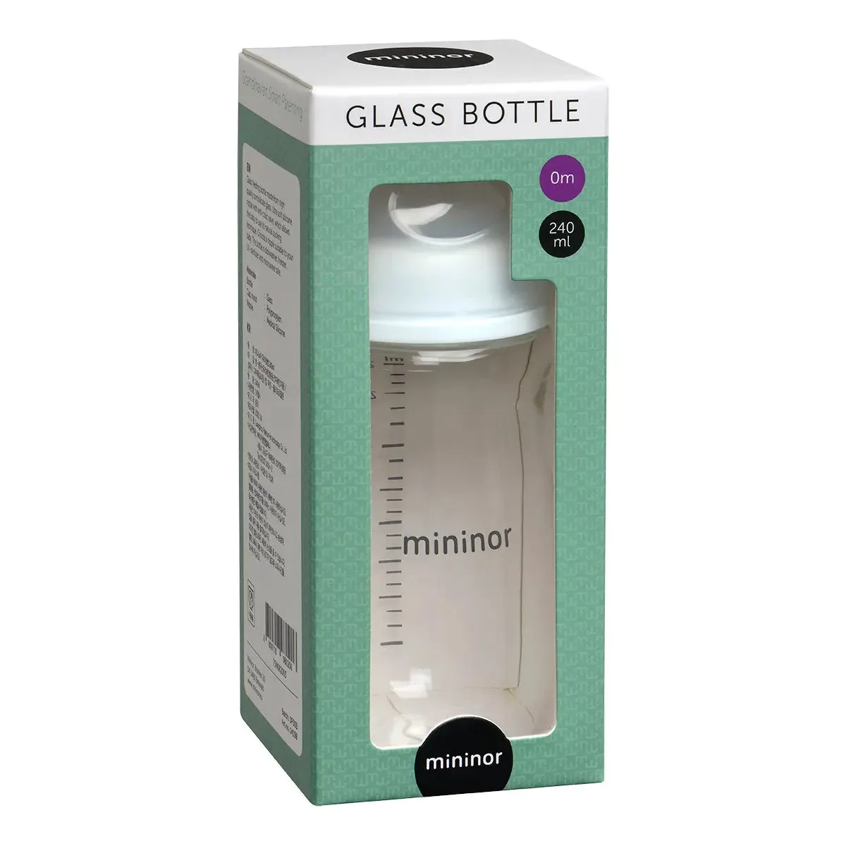 Mininor Baby Bottle – Glass 240 ml 0mth 