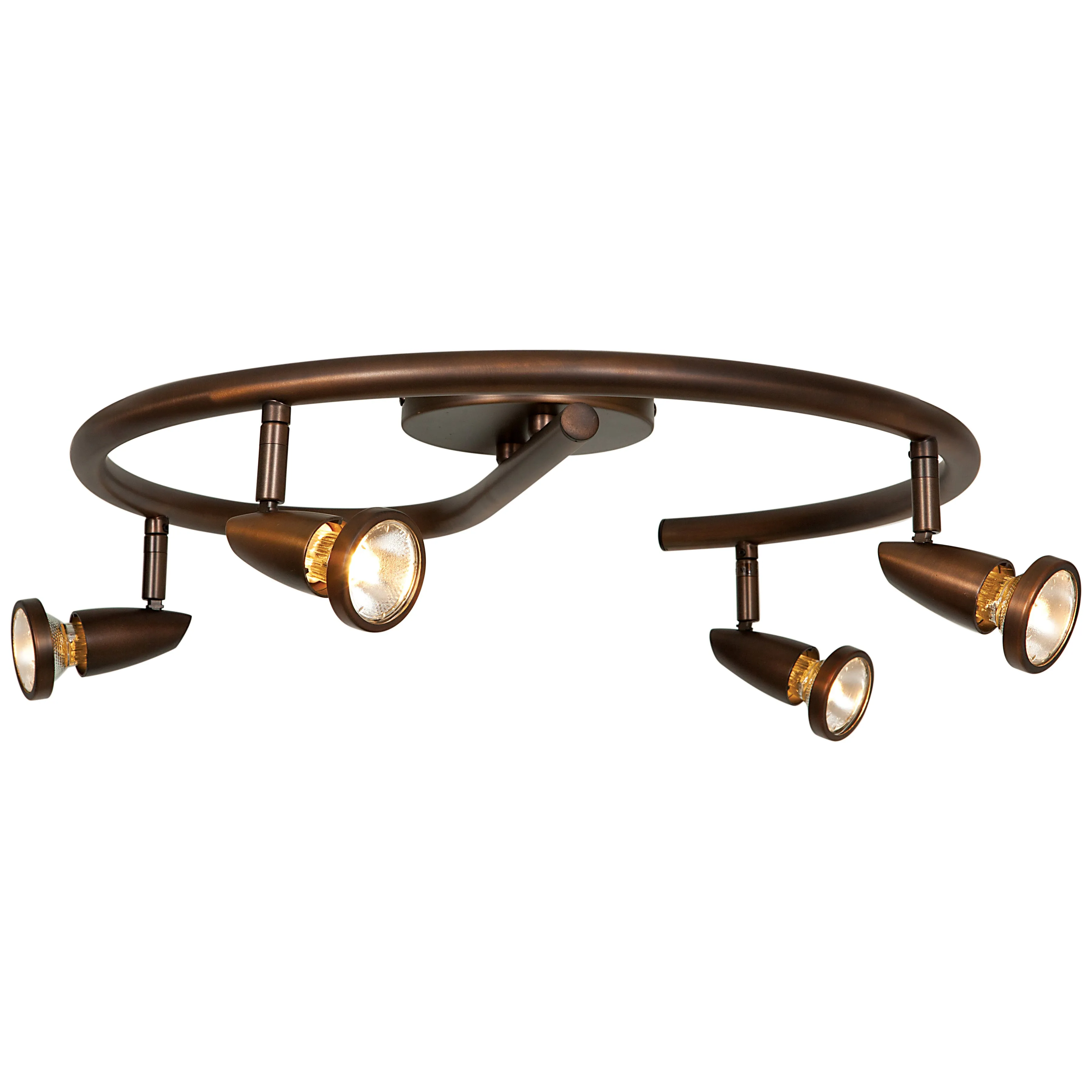 Mirage 4 Light Adjustable Track Light Fixture, Bronze