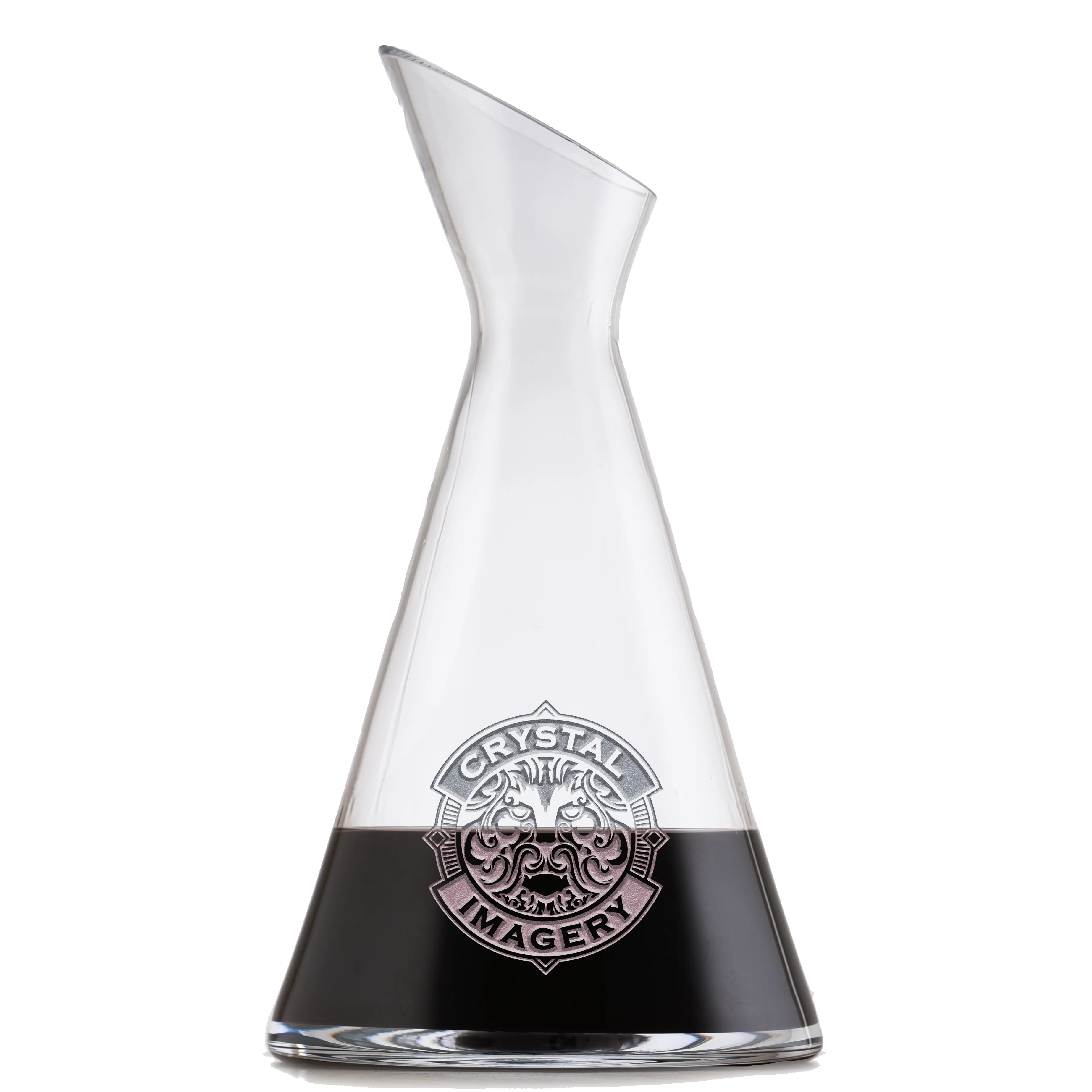 My Own Logo Engraved Slant Wine Carafe Decanter Wholesale