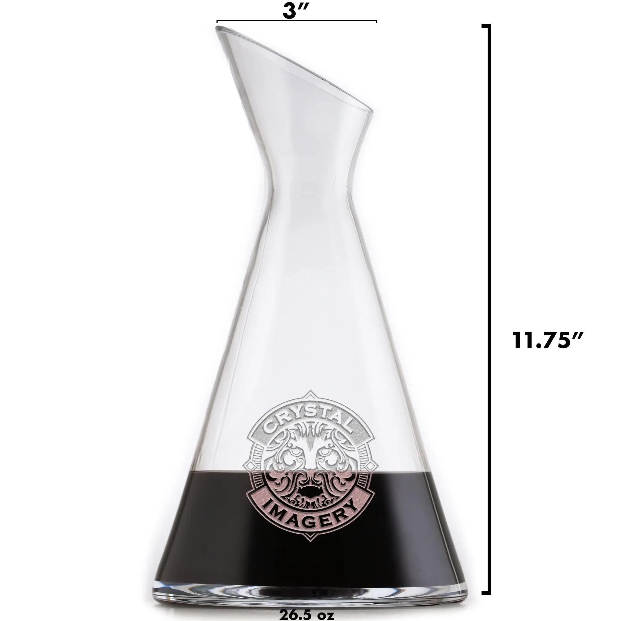 My Own Logo Engraved Slant Wine Carafe Decanter Wholesale