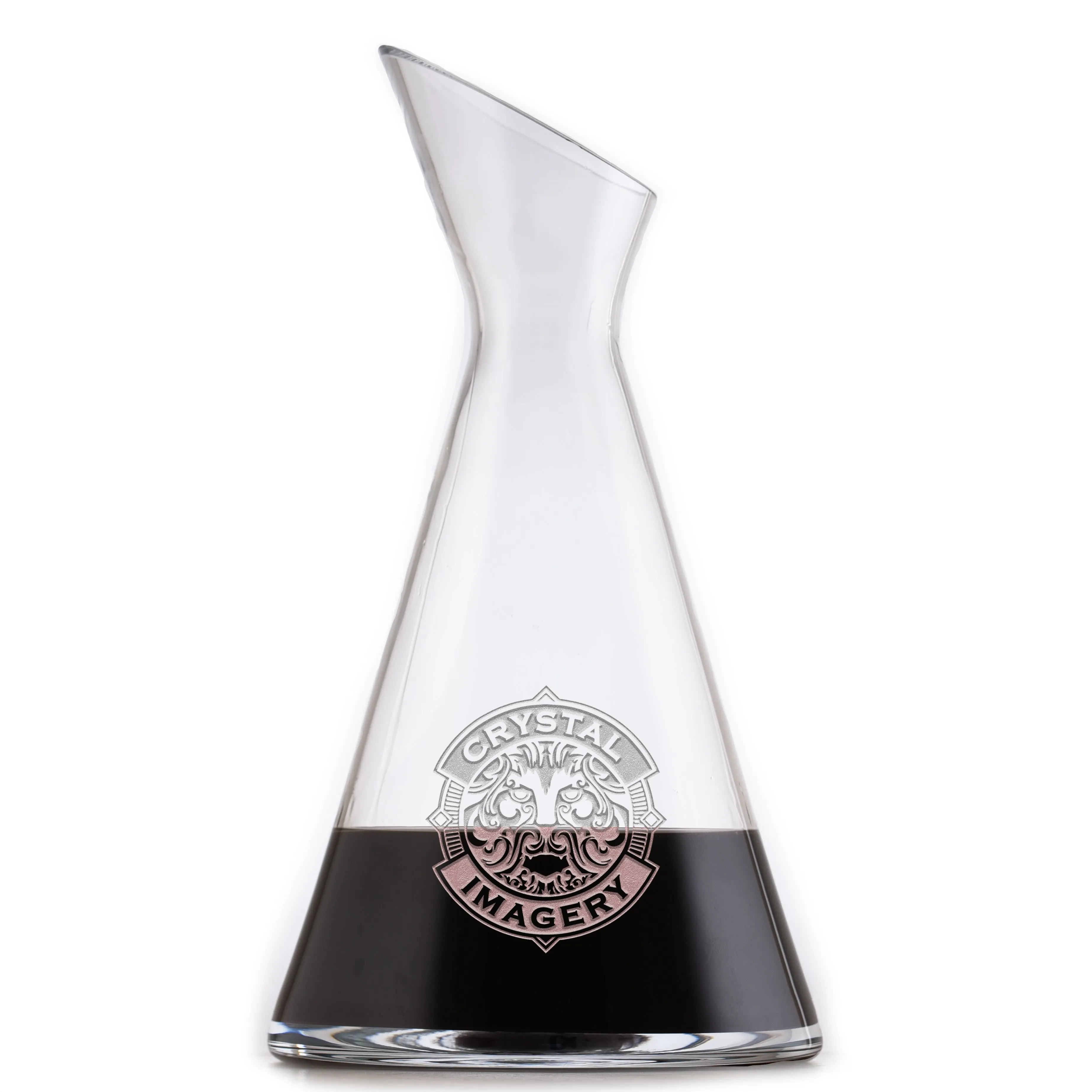 My Own Logo Engraved Slant Wine Carafe Decanter Wholesale