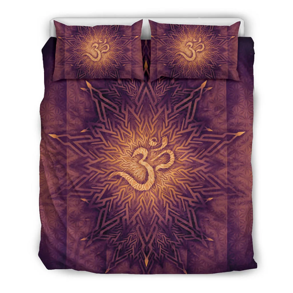 Mystical Aum Chakra Mandala - Amethyst | Bedding Set | Mandalazed