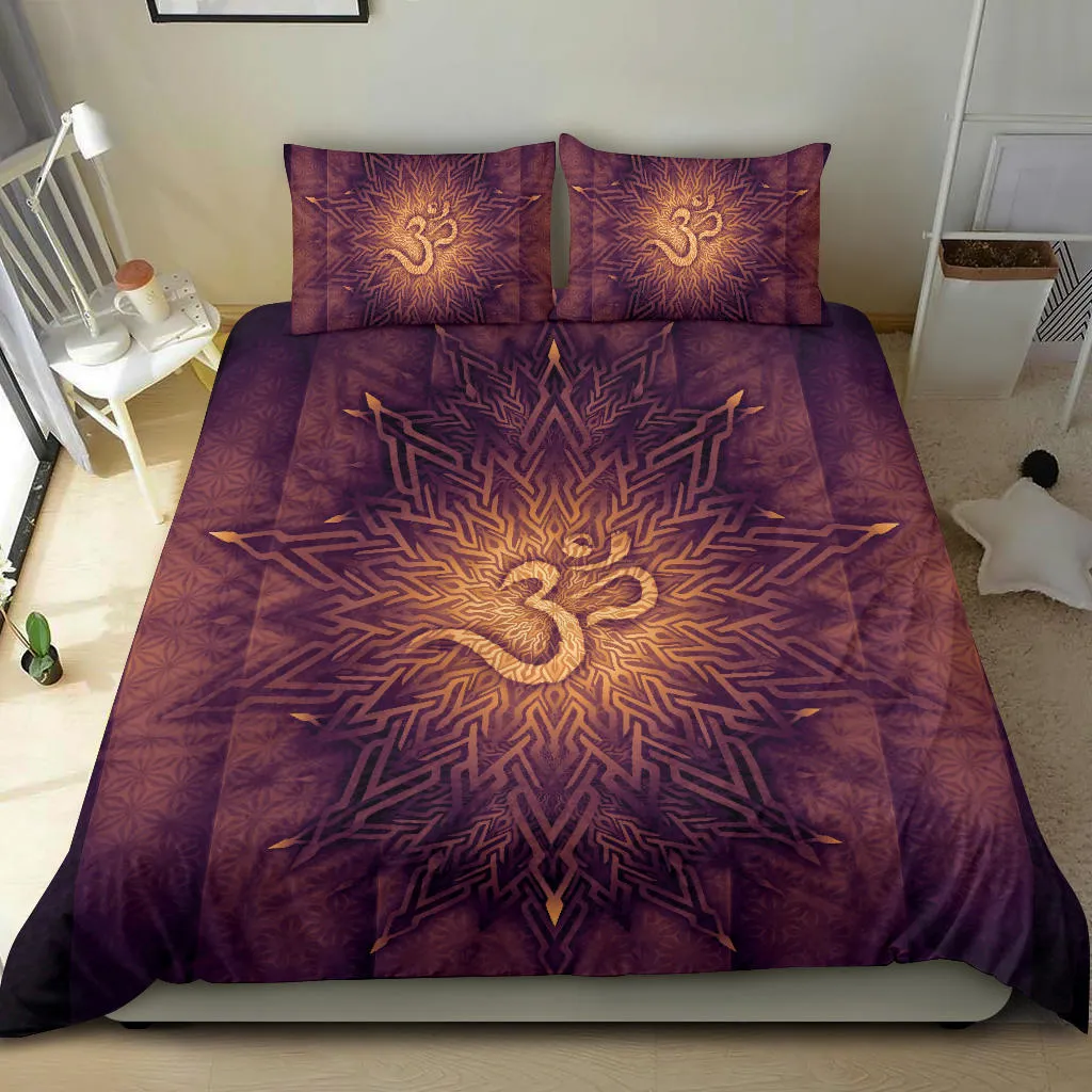 Mystical Aum Chakra Mandala - Amethyst | Bedding Set | Mandalazed