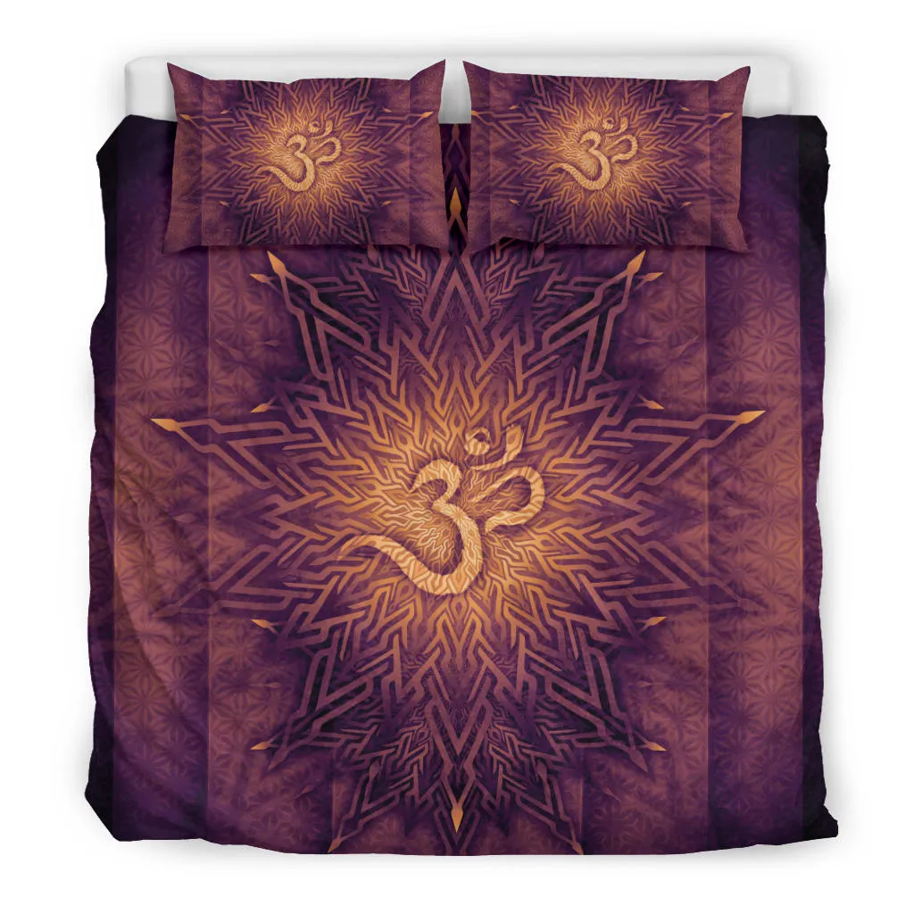 Mystical Aum Chakra Mandala - Amethyst | Bedding Set | Mandalazed