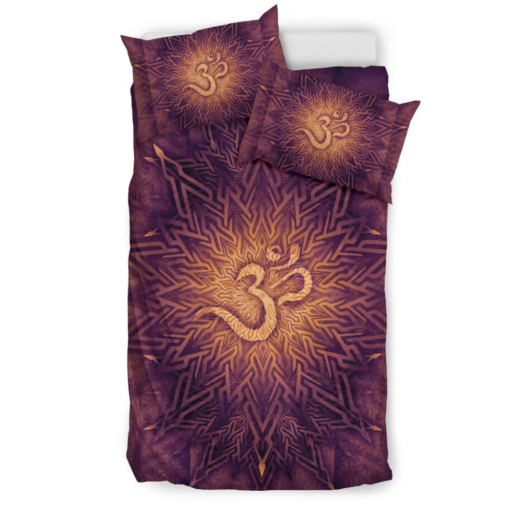 Mystical Aum Chakra Mandala - Amethyst | Bedding Set | Mandalazed