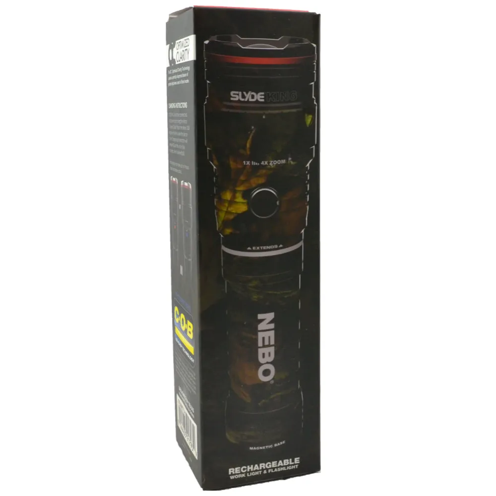 Nebo Slyde King 500 Lumen Rechargeable Work Light and Flashlight 6754 (Camo)