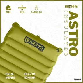 Nemo Astro™ Lightweight Insulated Sleeping Pad 單人充氣隔熱睡墊 Birch Bud色