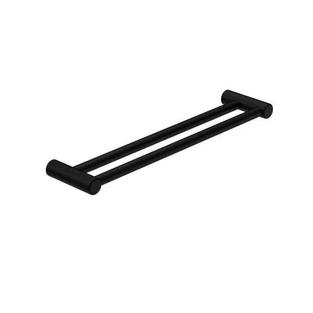 Nero Mecca Care 25mm Double Towel Grab Rail 600mm Matte Black