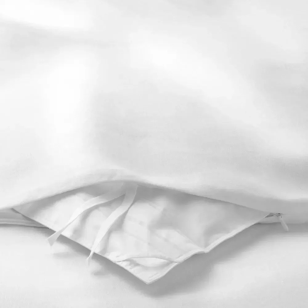 New - Full/Queen Hemp Duvet & Sham Set White - Casaluna