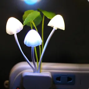 Novelty Night Light Plug Induction Dream Mushroom Fungus Luminaria Lamp  night lights