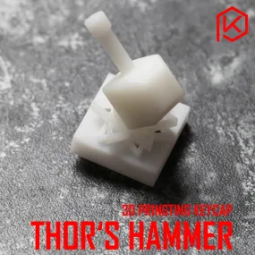 Novelty Shine Through Keycaps 3d printed print printing pla thor hammer custom mechanical keyboards light Cherry MX compatible