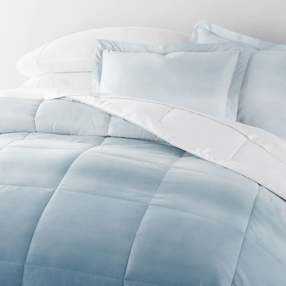 Ocean Waves Reversible Down-Alternative Comforter Set