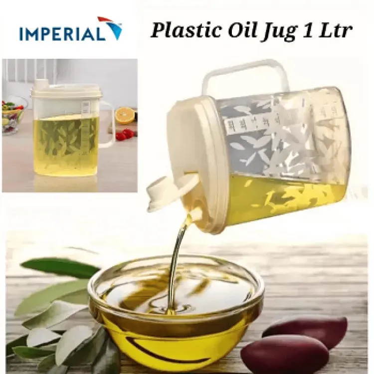 Oil Jug Plastic (1 Liter) Plastic Oil Jug High quality beautiful design, Cooking Essentials