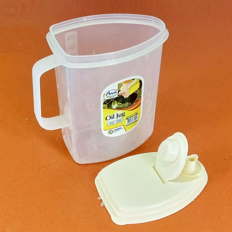 Oil Jug Plastic (1 Liter) Plastic Oil Jug High quality beautiful design, Cooking Essentials