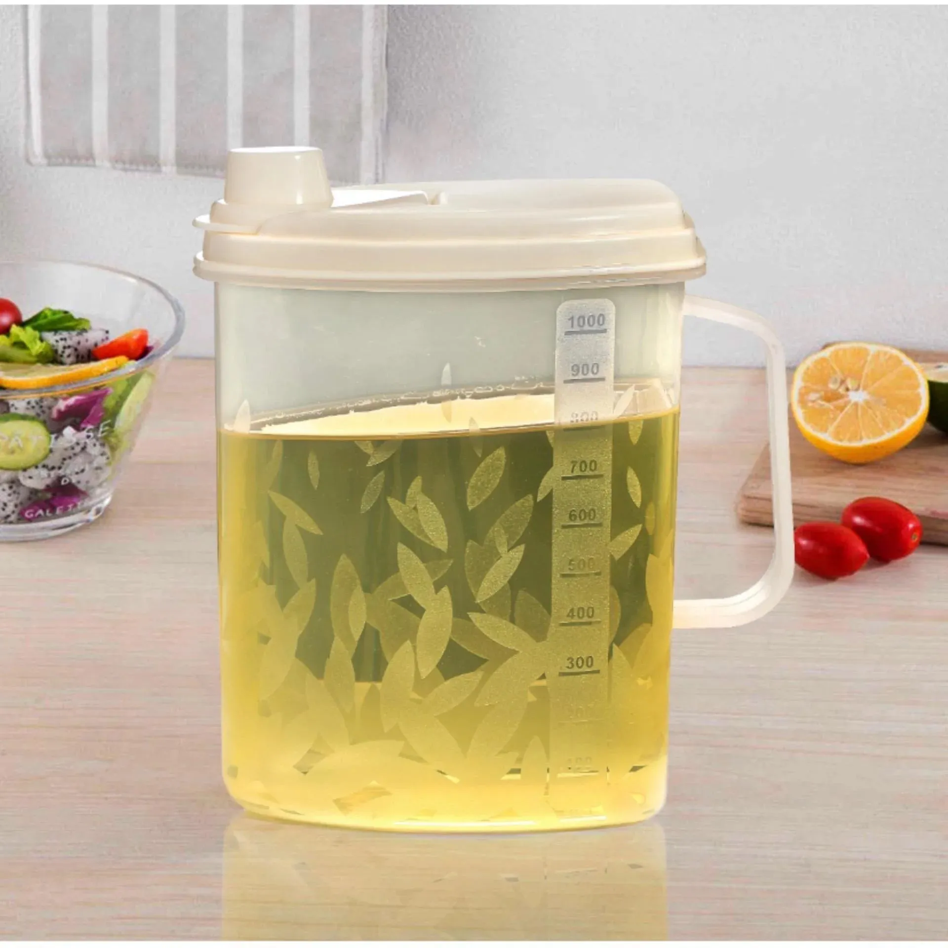 Oil Jug Plastic (1 Liter) Plastic Oil Jug High quality beautiful design, Cooking Essentials