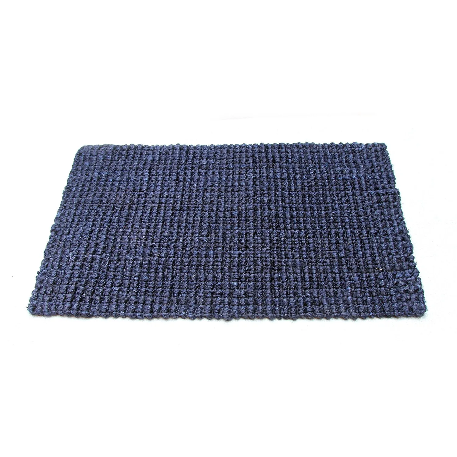 OnlyMat Handwoven Blue Colour Natural Jute Rug