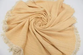 Peach Yellow 100% Cotton Round Beach Towel