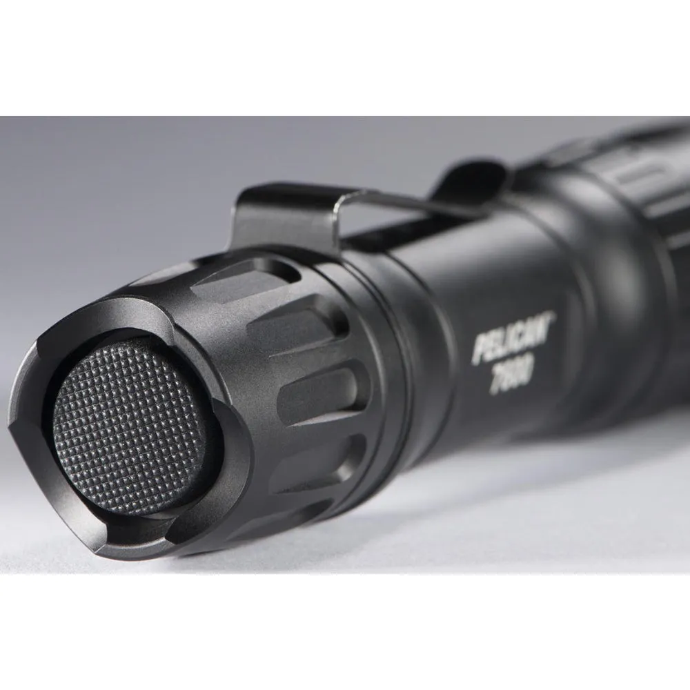 Pelican 7600 Tactical Flashlight, Rechargeable Multi-Color LED Light, Black