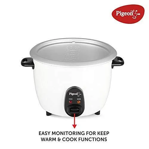 Pigeon by Stovekraft Joy Rice Cooker 1.8L (White)