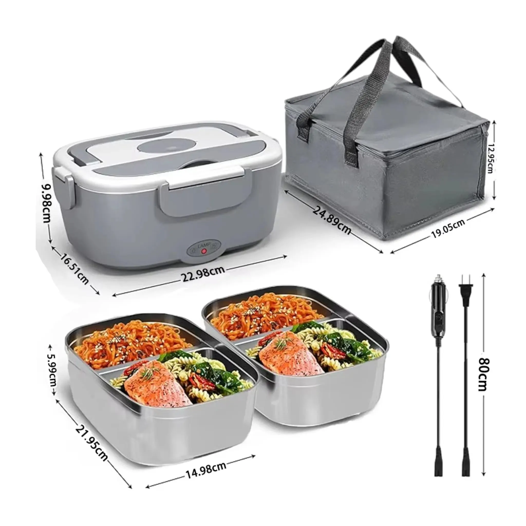 Portable Food Warmer – Electric Lunch Box for Work & Travel