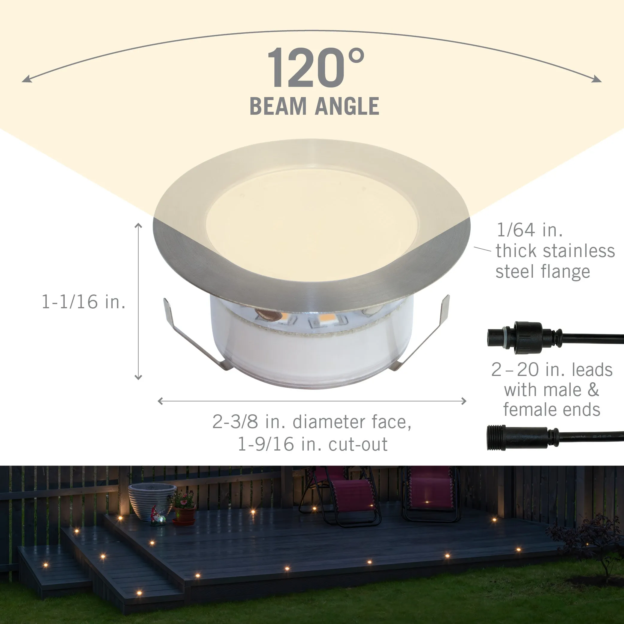 Portico White LED Outdoor Recessed Light