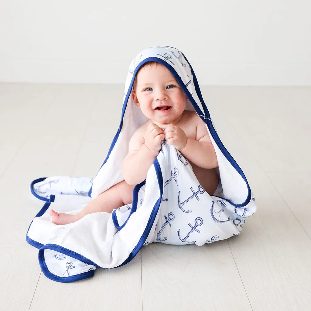 Posh Peanut Anchors Away Hooded Towel