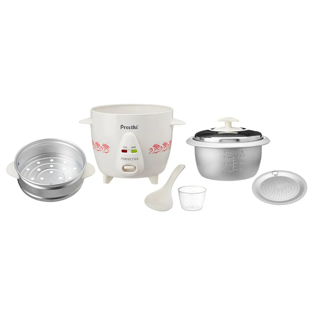 Preethi Perfect Wonder 0.6-Litre Electric Rice Cooker 300 Watt RC 308