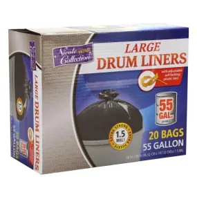 Premium Plastic 55 Gallon Drum Liner 1.5 mil