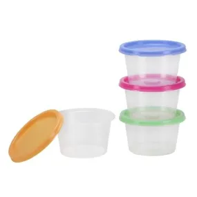 Premium Plastic Microwaveable, Stackable Mini 5oz Containers with Airtight Lids