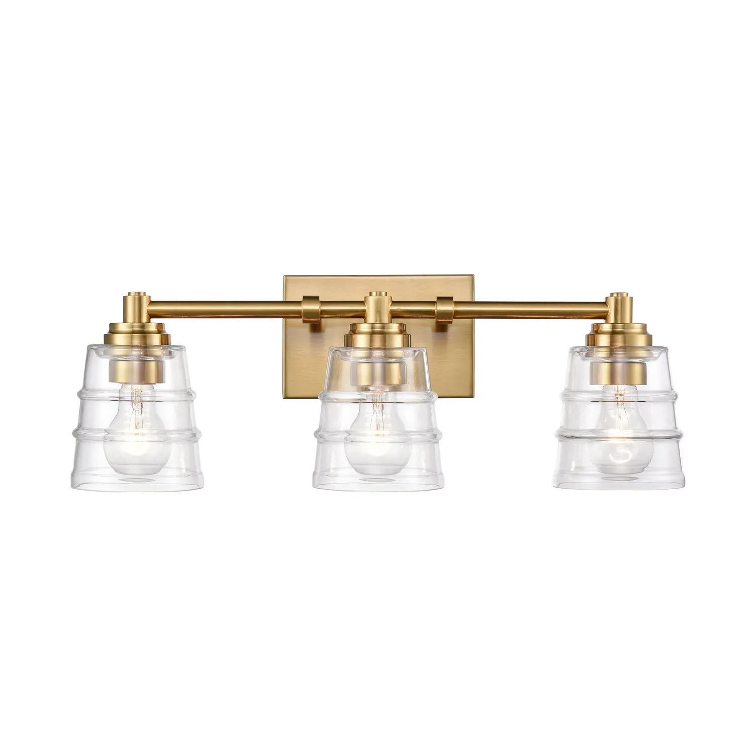 Pulsate 3-Light Vanity in Satin Brass