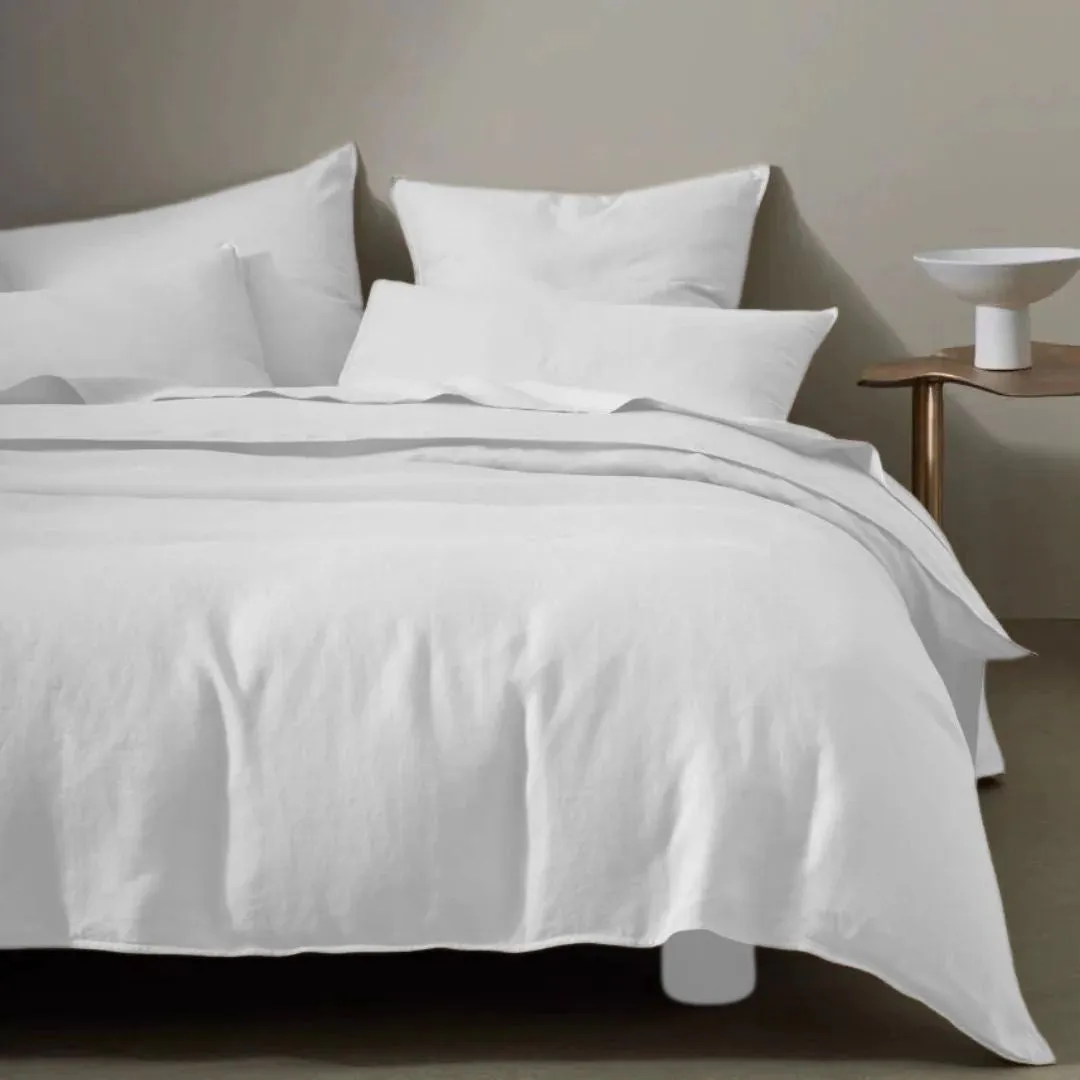 Ravello Linen White Quilt Cover - King