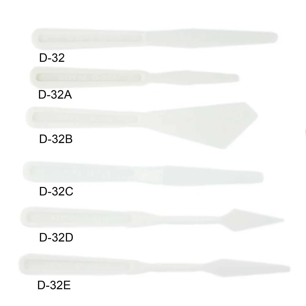 RD70 6pc Flexible Plastic Palette/Painting Knife Set