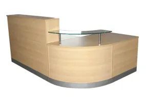 Reception Desk Counter - Light Oak