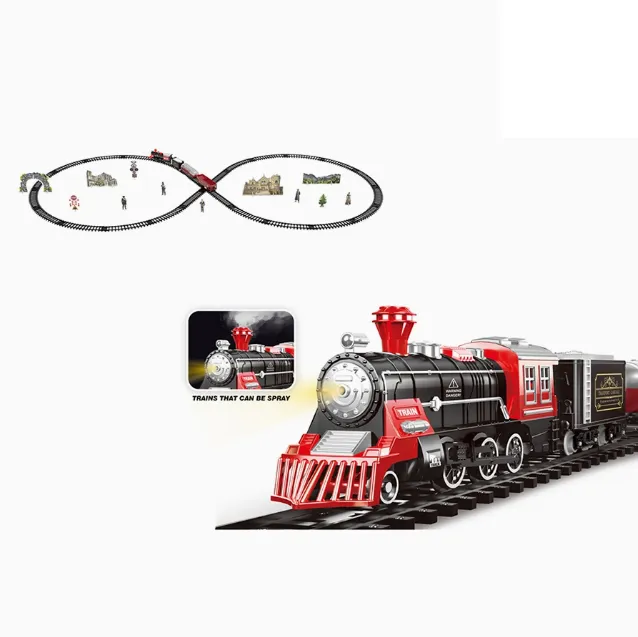 Rechargeable Metal Classic Train Track With Light & Spray