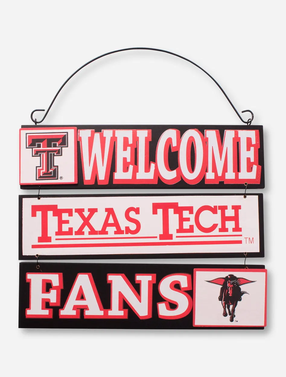 Red Raiders "We Welcome Texas Tech Fans" Wall Sign