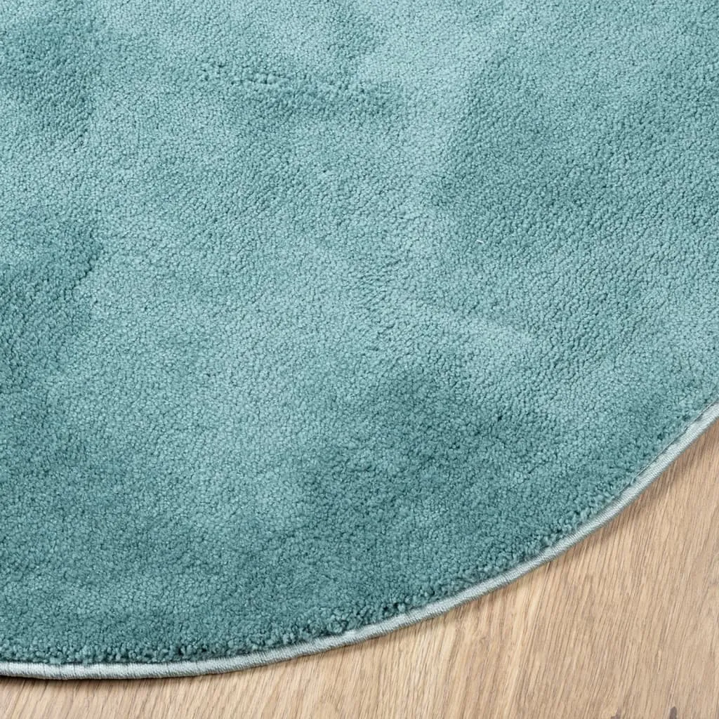 Rug OVIEDO Short Pile Green Ø 120 cm