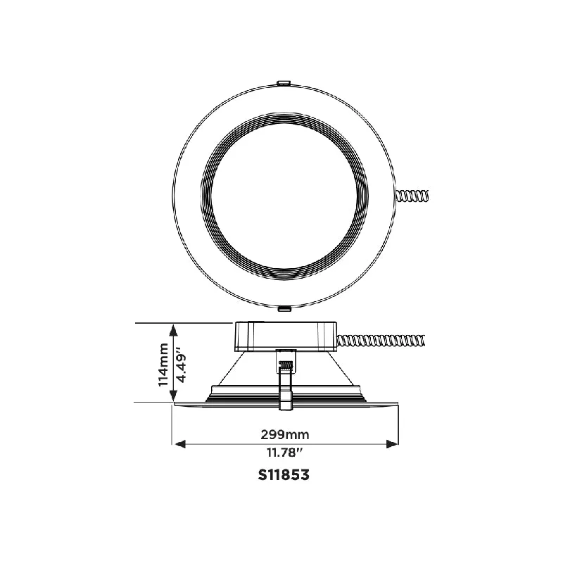 Satco S11853 10" 30W Commercial LED Downlight, CCT Selectable