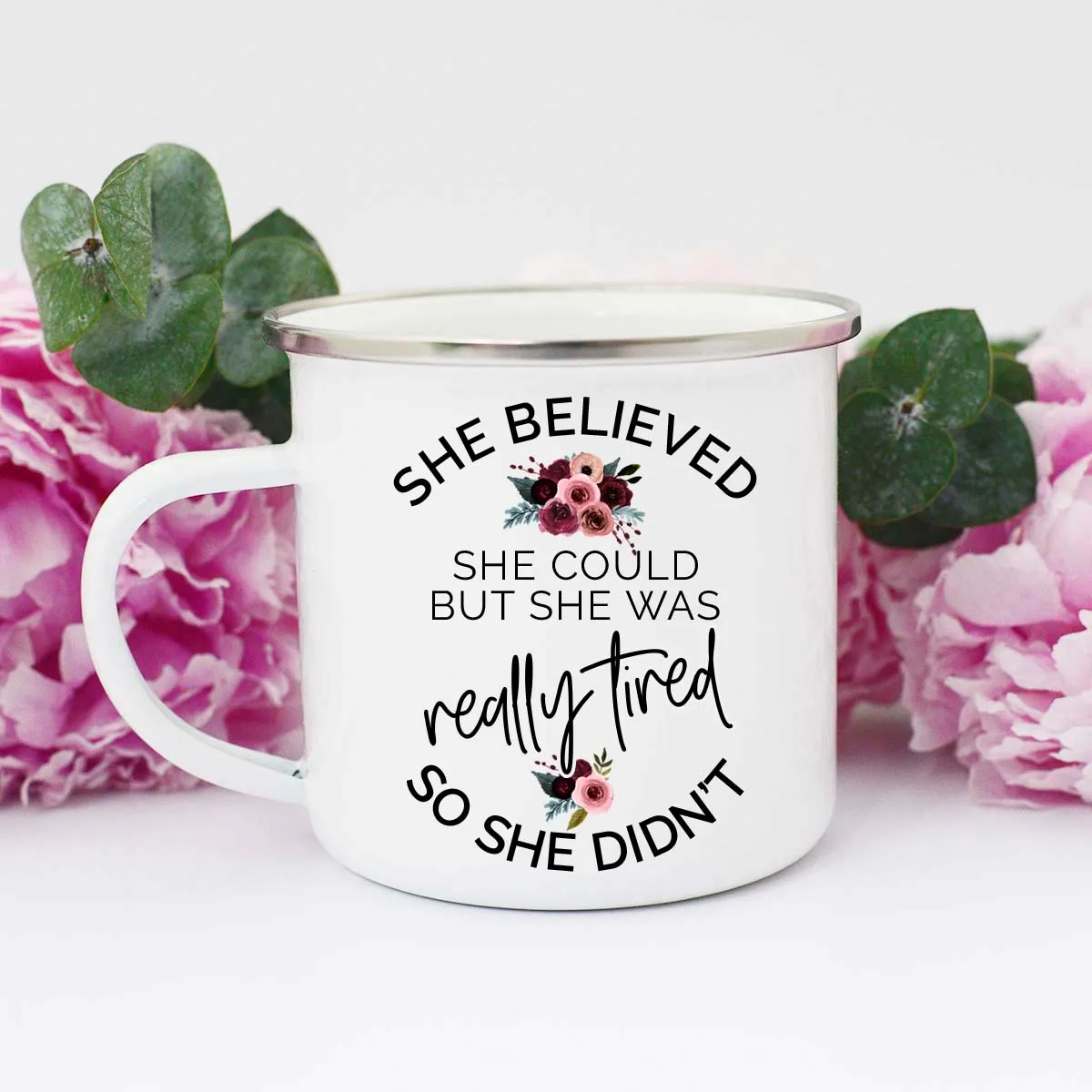 She Believed She Could But she was REALLY tired so she Didn't Mug, Funny Lazy Mug, Mom Life Mug