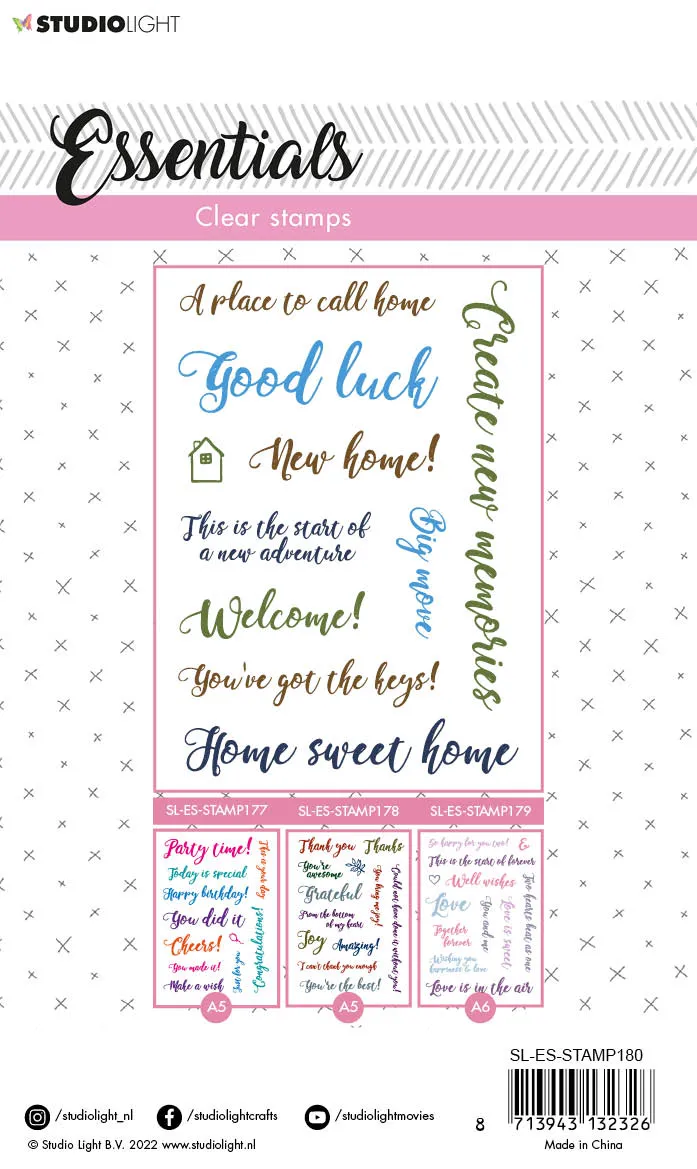 SL Clear Stamp Sentiments/Wishes - Home Essentials 105x148x3mm 1 PC nr.180