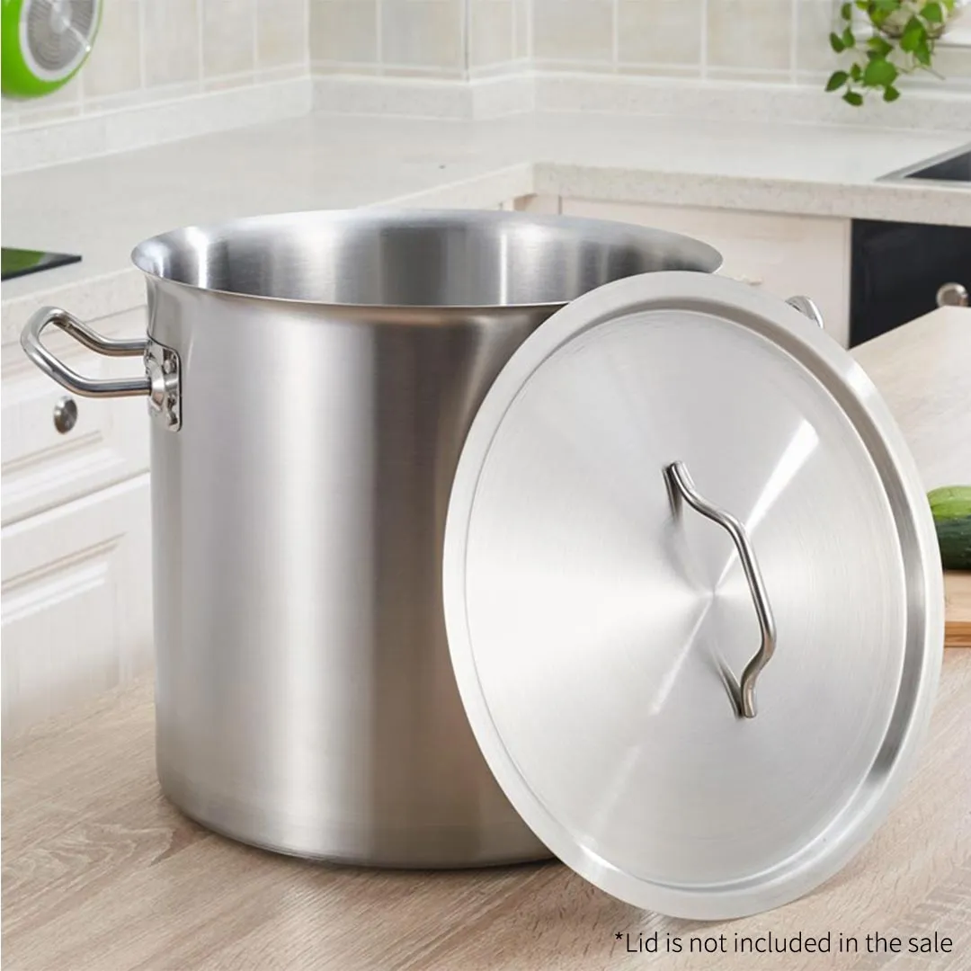 SOGA Stock Pot 225L Top Grade Thick Stainless Steel Stockpot 18/10 Without Lid