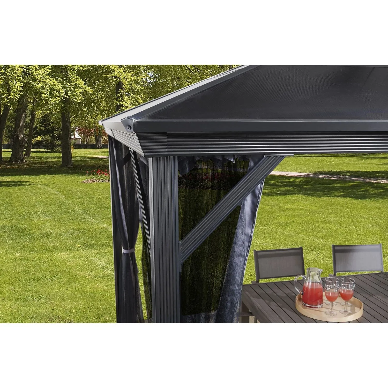 Sojag | Verona Hardtop Gazebo 10' x 14' PC 6mm Roof #77