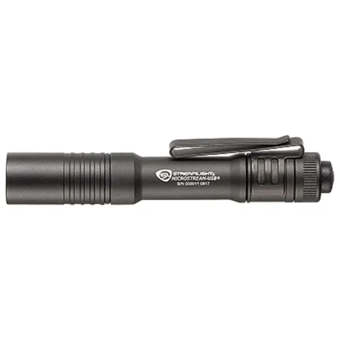 Streamlight MicroStream USB 66604 Pocket LED Flashlight, Black, 1 Each