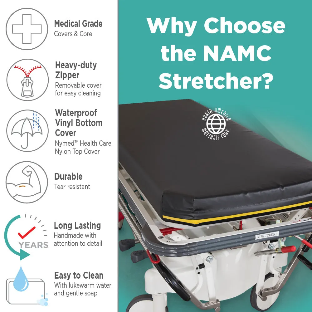 Stryker Prime Zoom M Series 1025 - 4" Standard Stretcher Pad with Color Identifier (30"w)