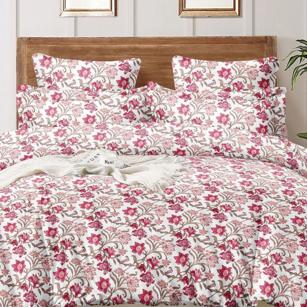 Super Soft Poppy Design Ac Comforter Set (4 pc Set, king Size)