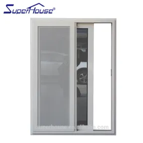 Superhouse AS2047 aluminium frame sliding glass window with mosquito net with high quality