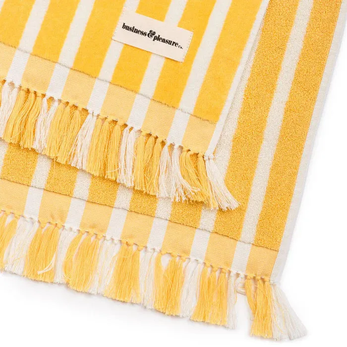 THE BEACH TOWEL | Monaco Mimosa Stripe