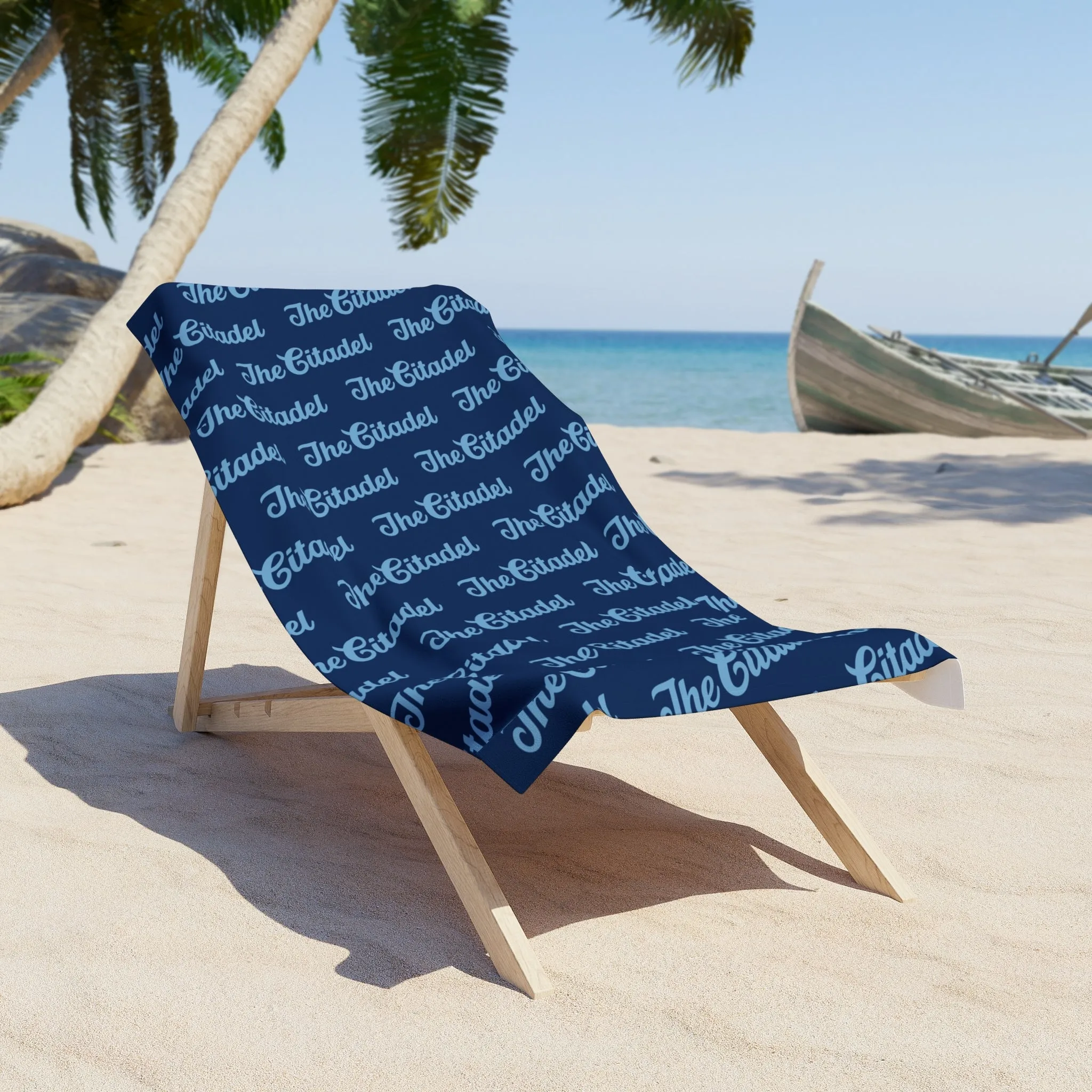 The Citadel, Script patterned Beach Towel