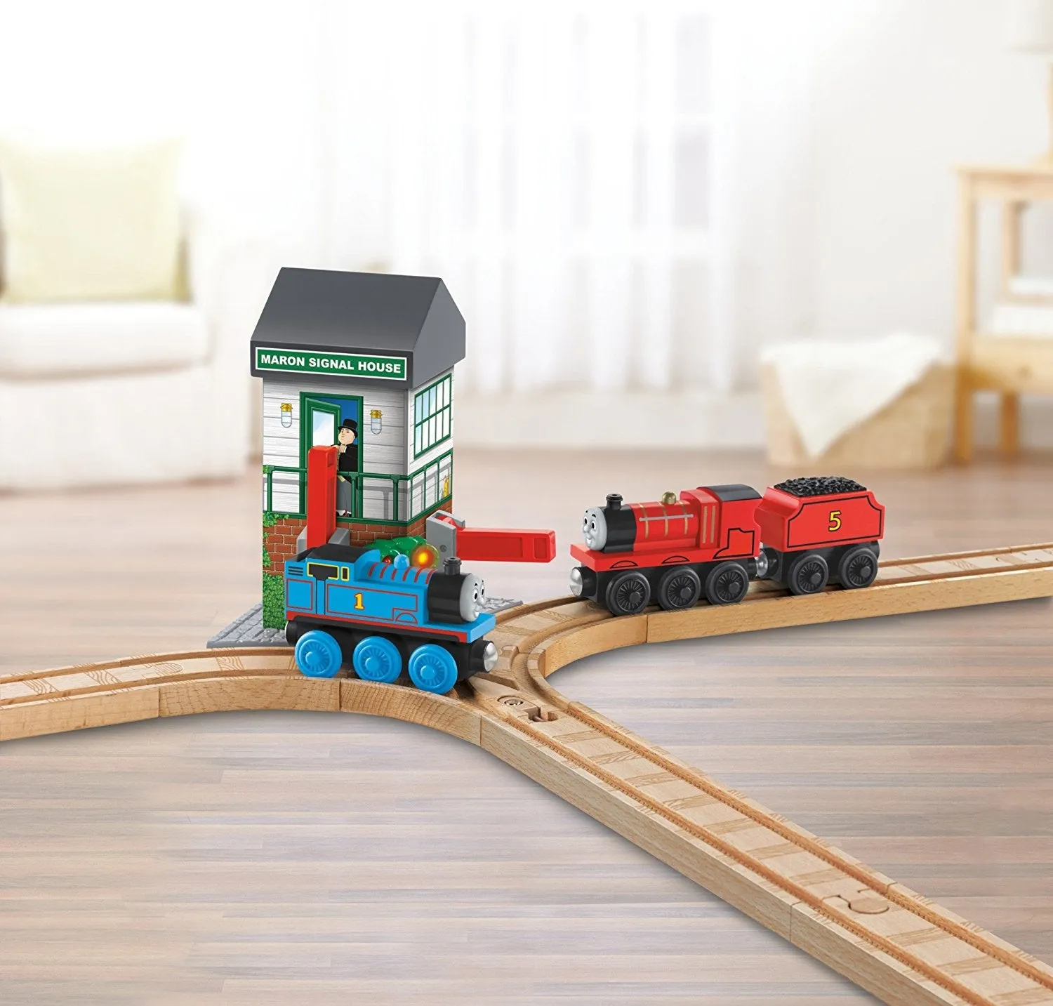 Thomas & Friends Fisher-Price Thomas the Train Wooden Railway Maron Lights